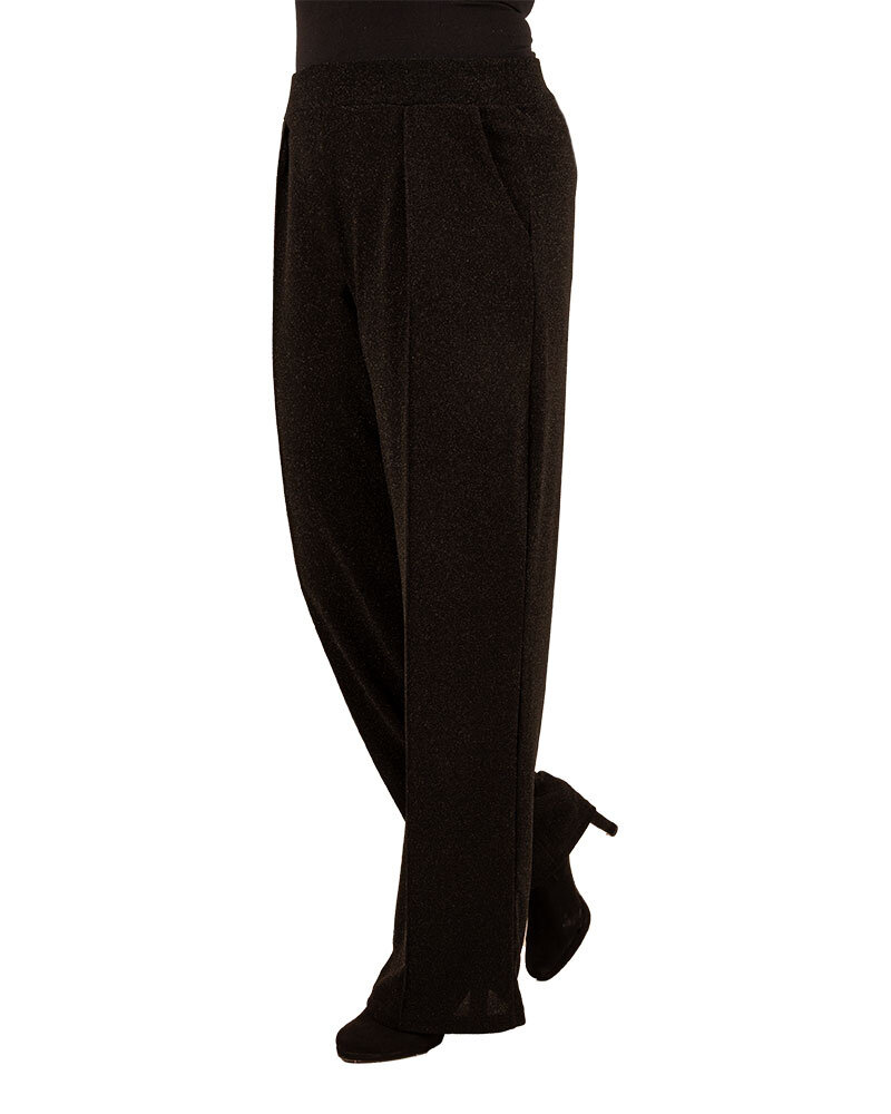 Zwarte glitterpantalon van Perla Nera