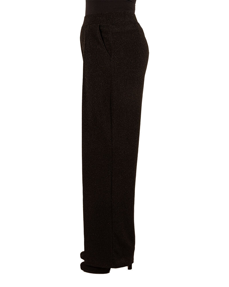 Zwarte glitterpantalon van Perla Nera