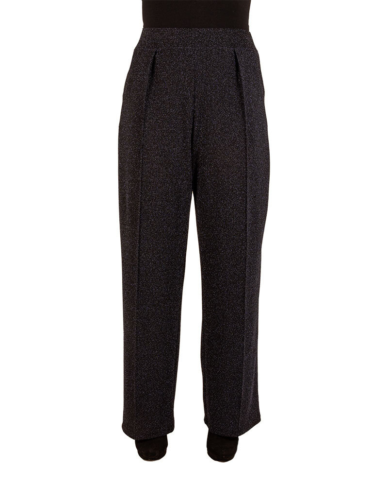 Donkerblauwe glitterpantalon van Perla Nera