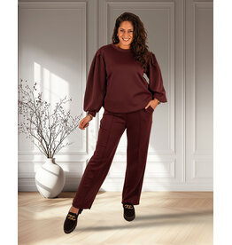 El-Vita Bordeaux joggingpak pofmouw