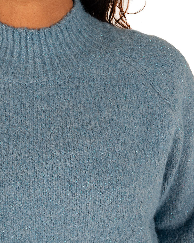 Blauwe trui glitter van Lamiar