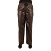 Donkerbruine wax wide leg broek van El-Vita