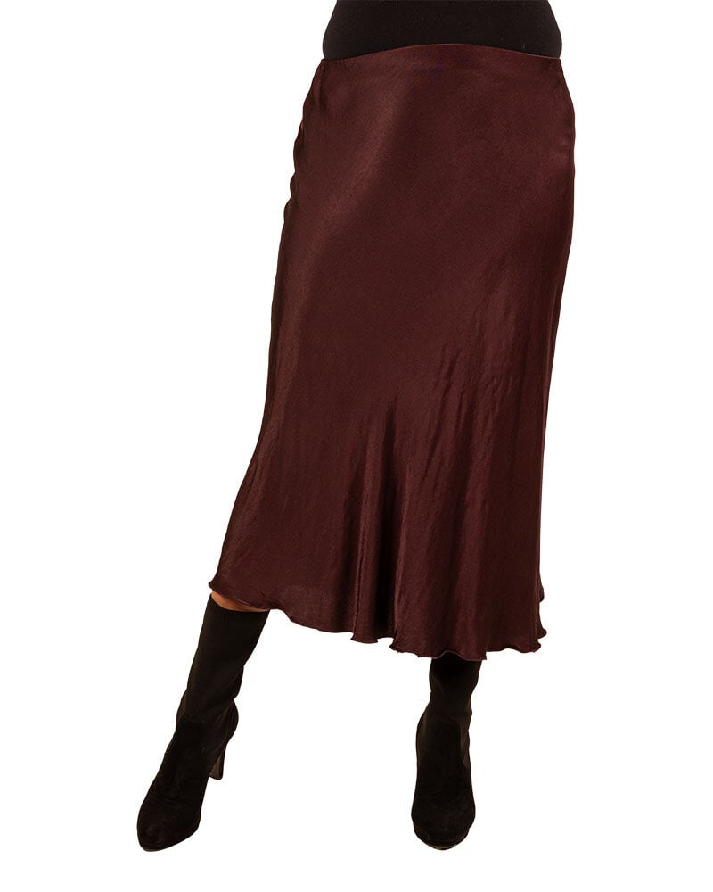 Bordeaux satijnen rok van New Collection