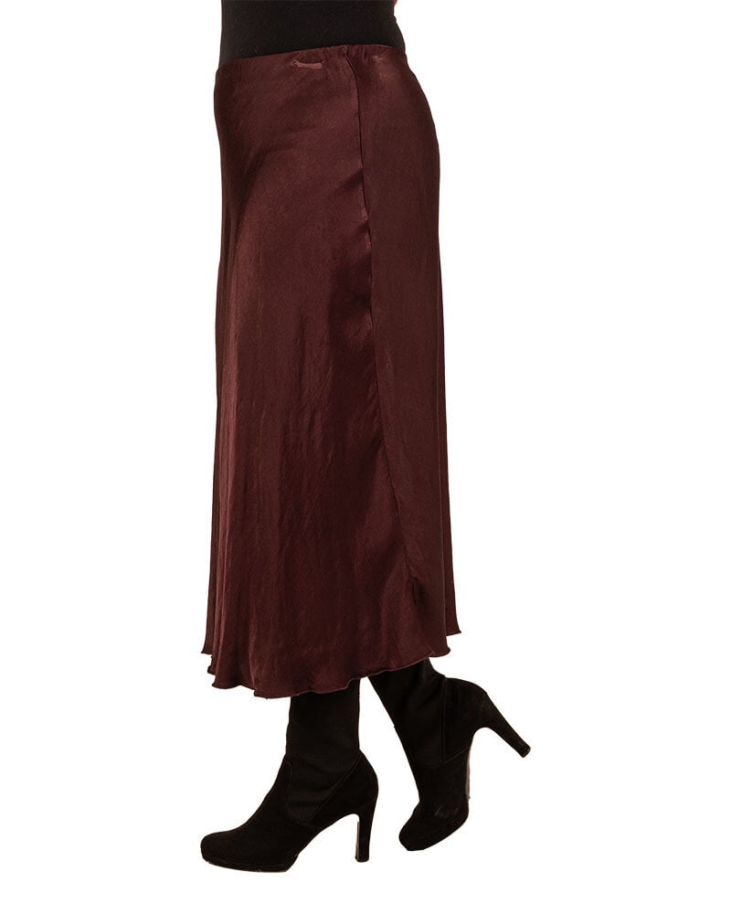 Bordeaux satijnen rok van New Collection