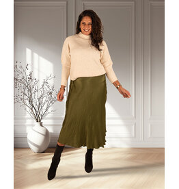 New Collection Groene satijnen rok van New Collection