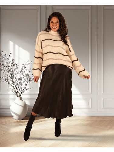 New Collection Zwarte satijnen rok van New Collection