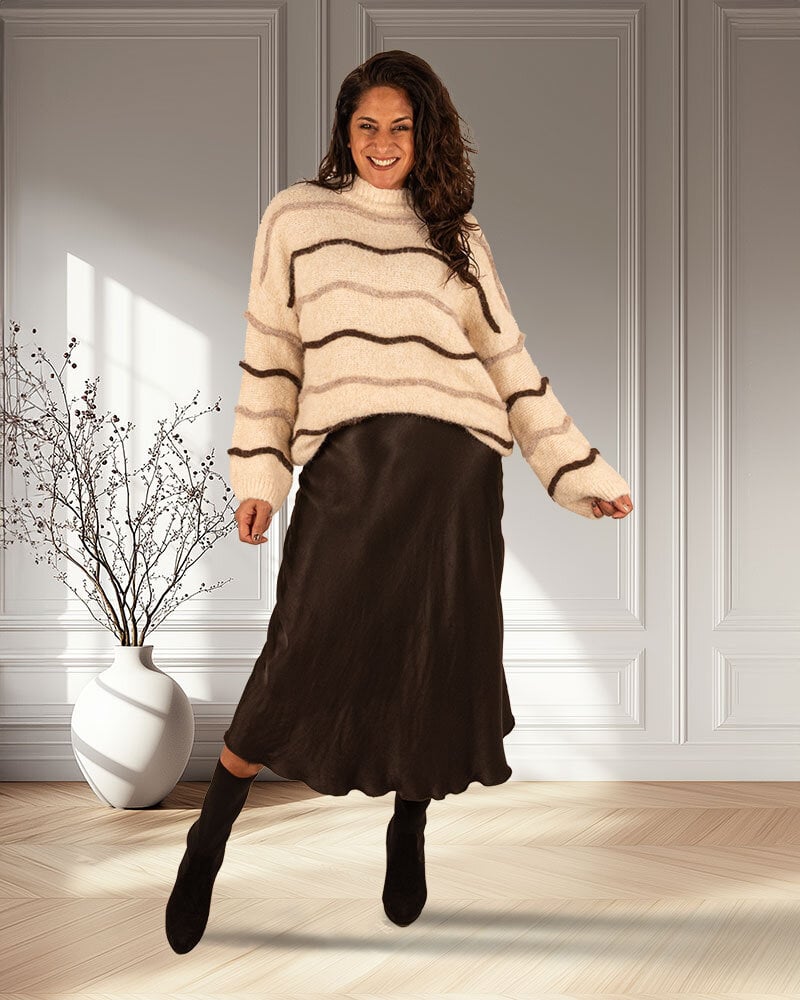 Zwarte satijnen rok van New Collection