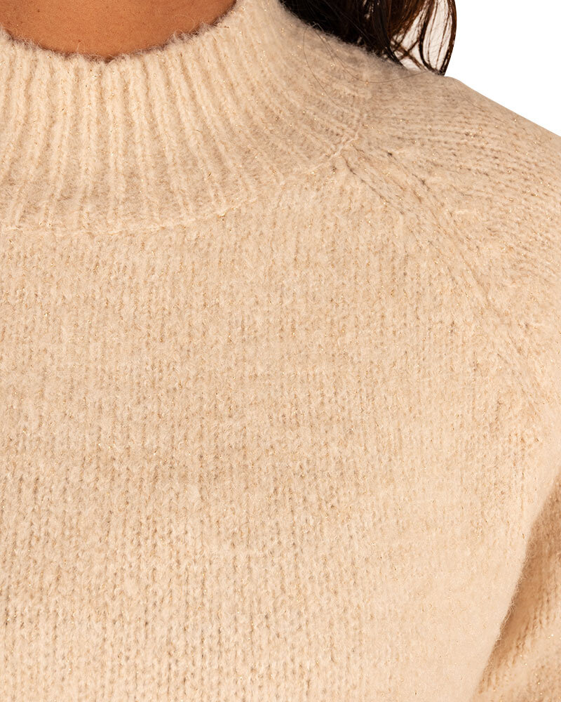 Beige trui glitter van Lamiar