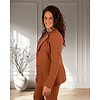 Caramel halflange travelstof blazer van Mi Piace