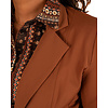 Caramel halflange travelstof blazer van Mi Piace