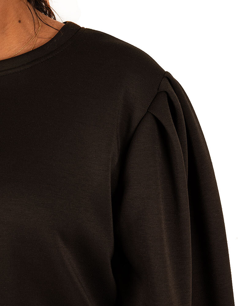 Zwart joggingpak met pofmouw van El-Vita