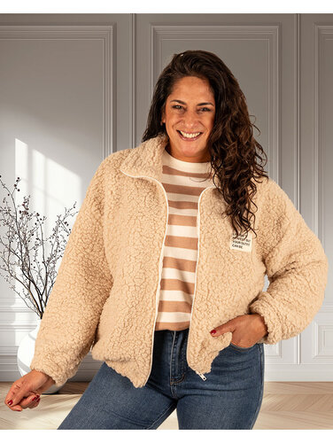 New Collection Beige teddy vest