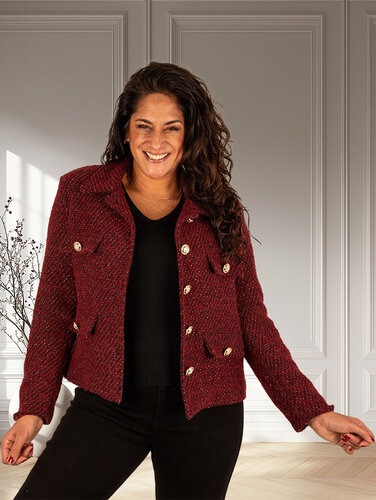 Vera Jo Bordeaux blazer jasje