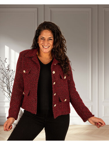 Vera Jo Bordeaux blazer jasje