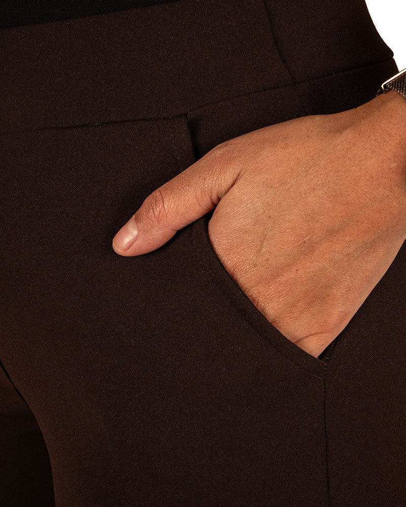 Donkerbruine pantalon van Perla Nera