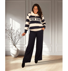 Perla Nera Donkerblauwe pantalon van Perla Nera