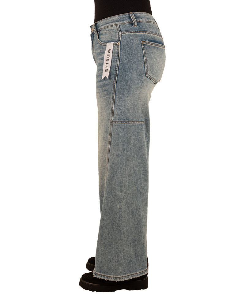 Blue wide leg  jeans van Miss Bon