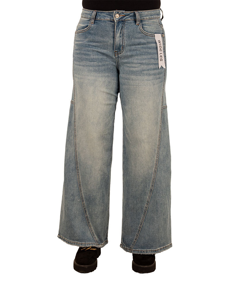 Blue wide leg  jeans van Miss Bon
