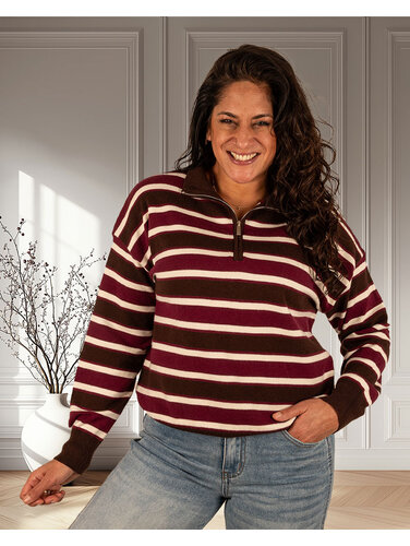 Kilky Bruin/bordeaux/ecru  polotrui van Kilky