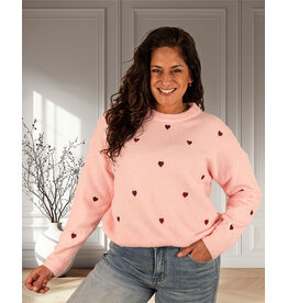 Roze trui hartjes