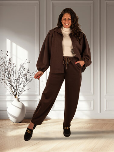 El-Vita Donkerbruine jogging ballonbroek