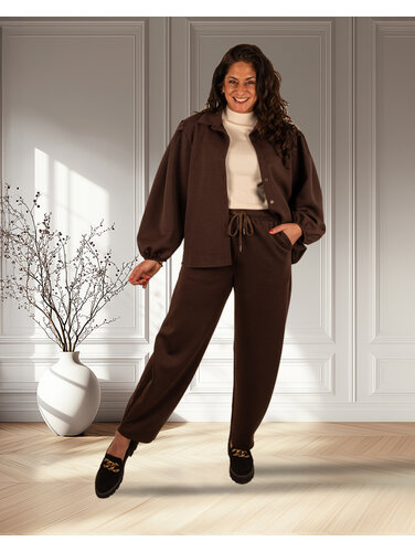 El-Vita Donkerbruine jogging ballonbroek