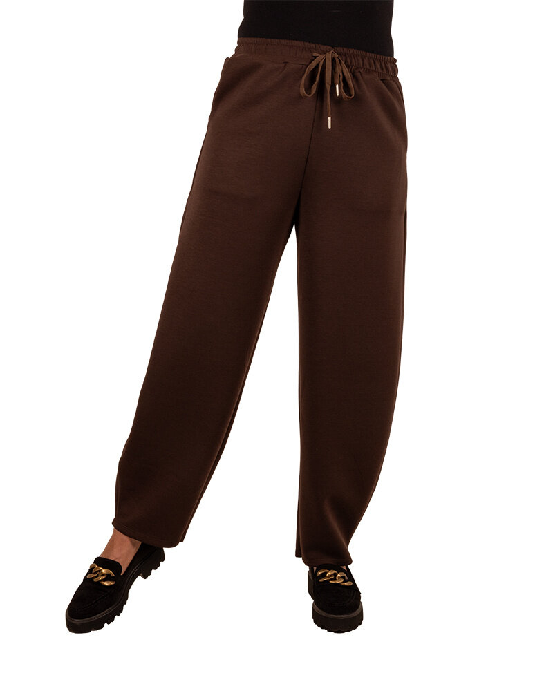 Donkerbruine jogging ballonbroek van El-Vita