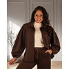 Donkerbruine jogging blouse van El-Vita
