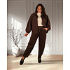 Donkerbruine jogging blouse van El-Vita