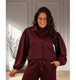 El-Vita Bordeaux jogging blouse
