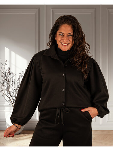 El-Vita Zwarte jogging blouse