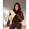 Zwart/bruin/beige geruite trui van Kilky