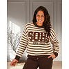 Beige/bruin gestreepte trui "Soho" van I&B