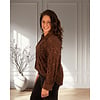 Bruine kanten blouse rib van Kilky