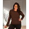 Donkerbruin shirt glitter van Aviva
