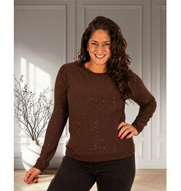 Donkerbruin shirt glitter