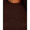 Donkerbruin shirt glitter van Aviva