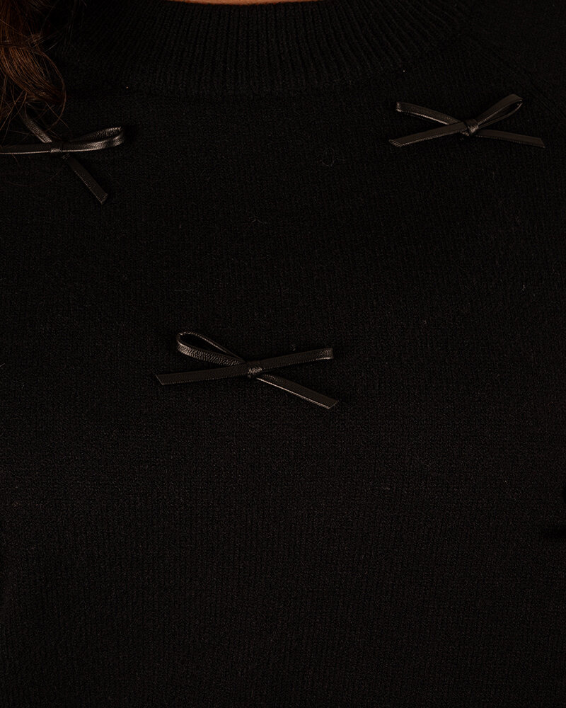 Zwarte trui strikjes van Enzoria