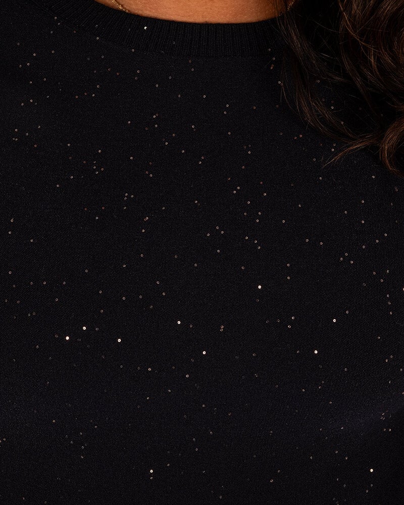 Donkerblauw shirt glitter van Aviva