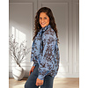 Blauw/bruin blouse strikkraag van Forza