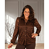 Donkerbruine kanten blouse van Gemma Ricceri