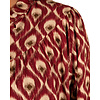 Bordeaux/beige print blouse van Vanto