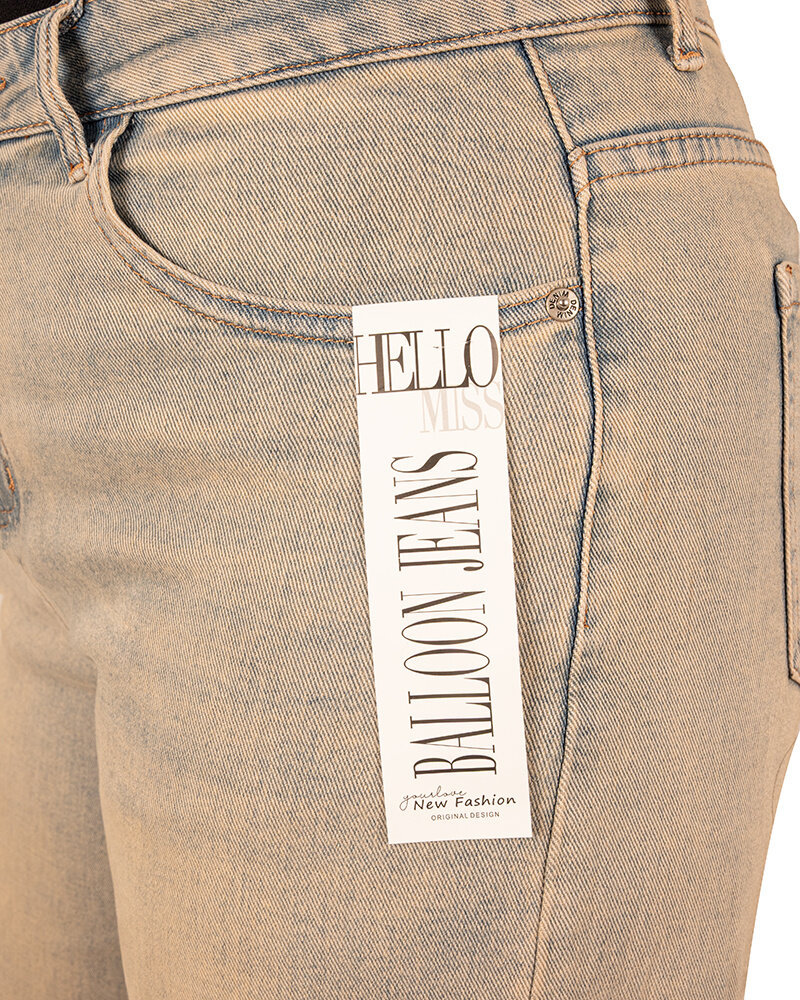 Blue jeans balloon fit dirty wash van Hello Miss