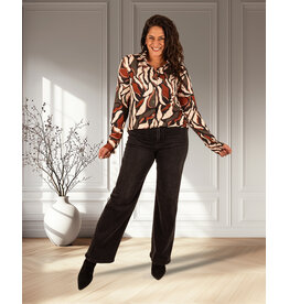 Hello Miss Zwarte wide leg jeans van Hello Miss