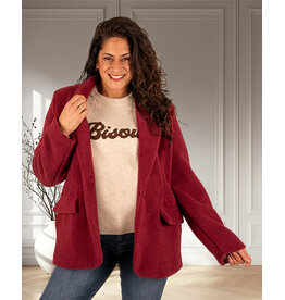 Bordeaux blazer jas