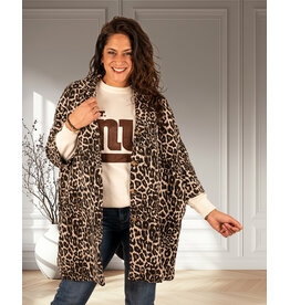 Panterprint jas 3/4 mouw