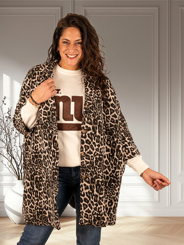 Panterprint jas 3/4 mouw