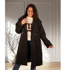 Zwarte trenchcoat