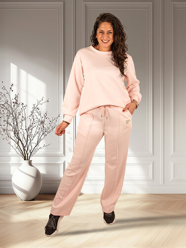 El-Vita Lichtroze joggingpak lange mouw