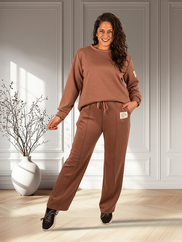 El-Vita Camel joggingpak lange mouw